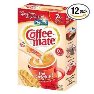 CoffeeMate Original Coffee Creamer (Case Count 12 per case)(Item Size 7 Pouches)(Pouches, 0.1 OZ) (Case Contains 84 Pouches)  Nondairy Coffee Creamers  Grocery & Gourmet Food