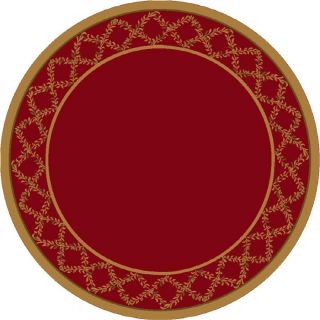 Milliken Arbor 7 ft 7 in x  7 ft 7 in Round Red Transitional Area Rug