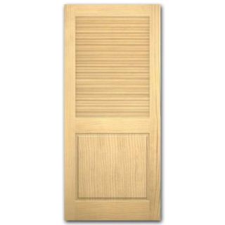 ReliaBilt 24 in x 80 in Louver/Panel Pine Solid Core Non Bored Interior Slab Door
