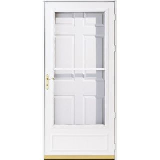 Pella White Helena Mid View Safety Storm Door (Common 81 in x 34 in; Actual 80.68 in x 35.28 in)