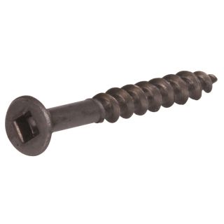 The Hillman Group 250 Count #8 x 3 in Flat Head Black Square Drive Interior/Exterior Wood Screws