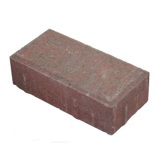 Red Charcoal Blend Rectangle Paver (Common 4 in x 8 in; Actual 4 in H x 8 in L)