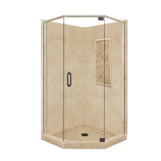American Bath Factory Panel 86 in H x 42 in W x 42 in L Medium Neo Angle Corner Shower Kit