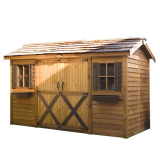 Cedarshed Longhouse Gable Cedar Storage Shed (Common 12 ft x 6 ft; Interior Dimensions 11.5 ft x 5.33 ft)