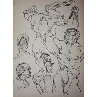 Art Action Figure Study From Sketch Book  Ink  Joseph Delaney