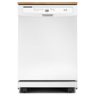 Maytag 24.125 in 64 Decibel Portable Dishwasher with Hard Food Disposer (White)