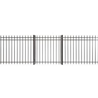 Merchants Metals Black Galvanized Steel Fence Gate (Common 48 in x 48 in; Actual 46 in x 44 in)