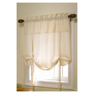 Style Selections 45 in L Ivory Oxford Shade Valance