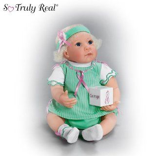 Linda Murray Breast Cancer Support Lifelike Baby Doll Keep Courage For The Cause by Ashton Drake Toys & Games