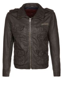 Superdry   BRAD   Leather jacket   brown