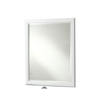 Style Selections 36 in H x 30 in W Vanover White Rectangular Bathroom Mirror