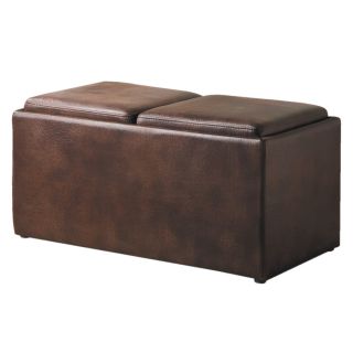 Homelegance Claire Dark Brown Rectangle Ottoman