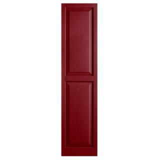 Alpha 2 Pack Cranberry Raised Panel Vinyl Exterior Shutters (Common 63 in x 15 in; Actual 62.19 in x 14.75 in)