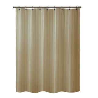 allen + roth Townsend Polyester Taupe Striped Shower Curtain