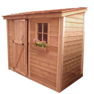 Outdoor Living Today Lean To Cedar Storage Shed (Common 8 ft x 4 ft; Interior Dimensions 7.85 ft x 3.83 ft)