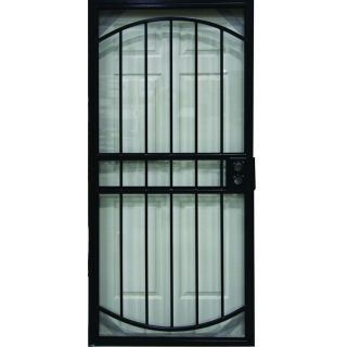 LARSON Black Steel Security Door (Common 81 in x 32 in; Actual 79.75 in x 34.25 in)