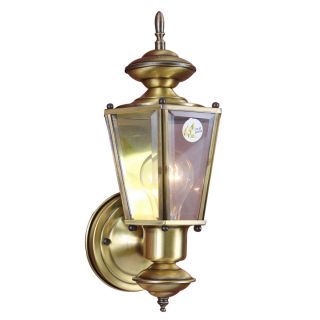 Volume International 12 3/4 in H Antique Solid Brass Outdoor Wall Light