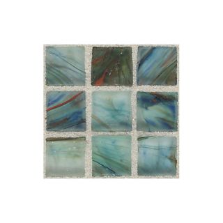 American Olean Visionaire Peaceful Sea Glass Mosaic Square Indoor/Outdoor Wall Tile (Common 13 in x 13 in; Actual 12.87 in x 12.87 in)