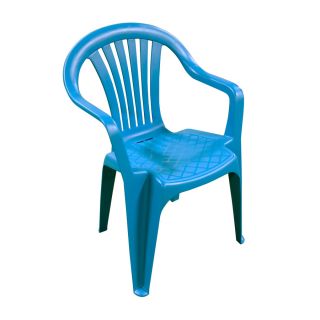 Adams Mfg Corp Teal Slat Seat Resin Patio Dining Chair without Cushions