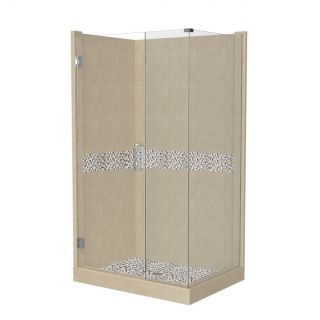 American Bath Factory Java 86 in H x 36 in W x 36 in L Medium with Java Accent Square Corner Shower Kit