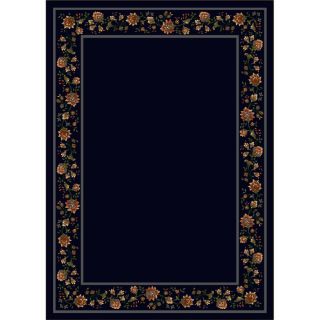Milliken Chatsworth 7 ft 8 in x 10 ft 9 in Rectangular Blue Floral Area Rug