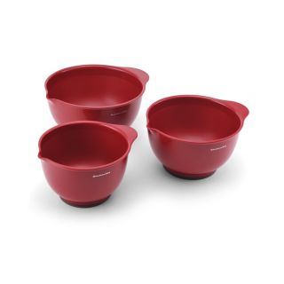 KitchenAid Red Set of Three Mixing Bowls
