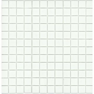 Elida Ceramica Recycled Non Skid White Ice Glass Mosaic Square Indoor/Outdoor Wall Tile (Common 12 in x 12 in; Actual 12.5 in x 12.5 in)