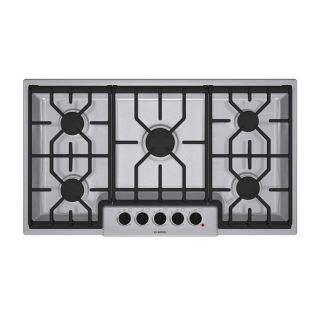Bosch 500 Series 36 in 5 Burner Gas Cooktop (Stainless)