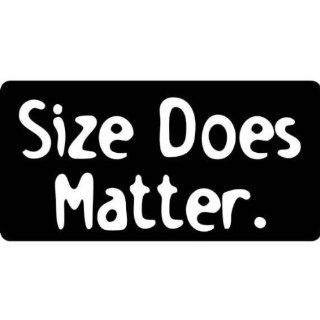 Size Does Matter Decal Automotive