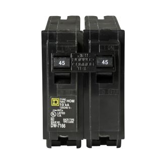 Square D Homeline 45 Amp Double Pole Circuit Breaker