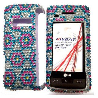 Hard Plastic Snap on Cover Fits LG VX11000 EnV Touch Hexagon Full Diamond Rhinestone Verizon (does NOT fit LG VX10000 Voyager) Cell Phones & Accessories
