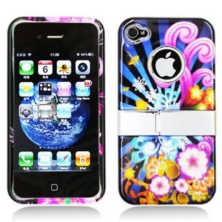 Cell Phone Snap on Cover Fits Apple iPhone 4 4S 2D Colorful Fireworks Stand AT&T (does NOT fit Apple iPhone or iPhone 3G/3GS or iPhone 5/5S/5C) Cell Phones & Accessories