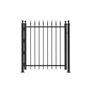Gilpin Black Steel Fence Gate (Common 48 in x 36 in; Actual 46 in x 35 in)