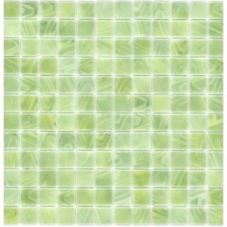 Elida Ceramica Recycled Soft Green Glass Mosaic Square Indoor/Outdoor Wall Tile (Common 12 in x 12 in; Actual 12.5 in x 12.5 in)
