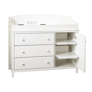 South Shore Furniture 48 in W Pure White Surface Mount Baby Changing Station