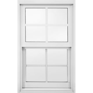 JELD WEN 4100 Series Aluminum Double Pane Replacement Single Hung Window (Fits Rough Opening 36 in x 49 in; Actual 36 in x 49.625 in)