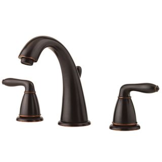 Pfister Serrano Tuscan Bronze 2 Handle Widespread WaterSense Bathroom Sink Faucet (Drain Included)