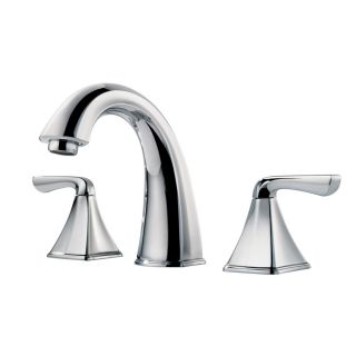 Pfister Selia Polished Chrome 2 Handle Widespread WaterSense Bathroom Sink Faucet (Drain Included)