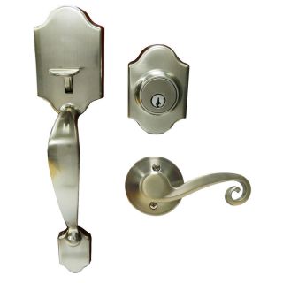 Gatehouse Springfield Satin Nickel Residential Single Lock Keyed Door Handleset