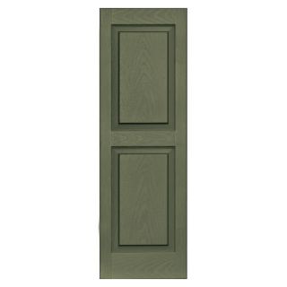Vantage 2 Pack Colonial Green Raised Panel Vinyl Exterior Shutters (Common 43 in x 14 in; Actual 42.625 in x 13.875 in)