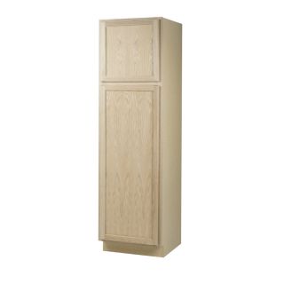 Continental Cabinets, Inc. 84 in x 18 in x 24 in Unfinished Oak Pantry Kitchen Wall Cabinet