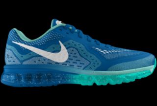 Nike Air Max 2014 iD Custom Girls Running Shoes (3.5y 6y)   Blue