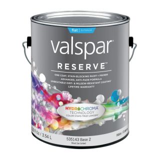 Valspar Reserve 120 fl oz Exterior Flat Multicolor Latex Base Paint and Primer in One with Mildew Resistant Finish