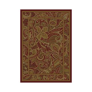 Shaw Living Paisley Park 9 ft 2 in x 12 ft Rectangular Red Floral Area Rug