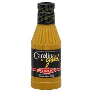 Carolina Gold Spicy Hot, BBQ Sauce, 18 Ounce (Pack of 6)  Barbecue Sauces  Grocery & Gourmet Food