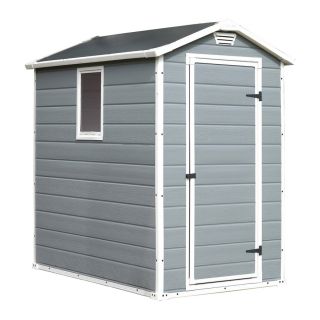 Keter Manor Gable Storage Shed (Common 4 ft x 6 ft; Interior Dimensions 3.64 ft x 5.81 ft)