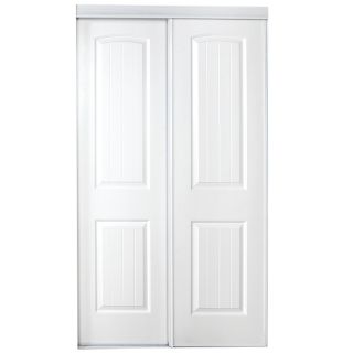 ReliaBilt White 2 Panel Sliding Door (Common 80.5 in x 72 in; Actual 80 in x 72 in)