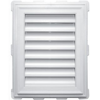 Builders Edge White Vinyl Gable Vent (Fits Opening 8 in x 8 in; Actual 18 in x 24 in)