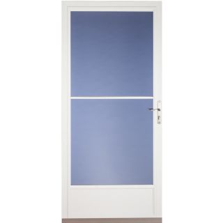 Pella White Mid View Tempered Glass Storm Door (Common 81 in x 36 in; Actual 80.78 in x 37 in)