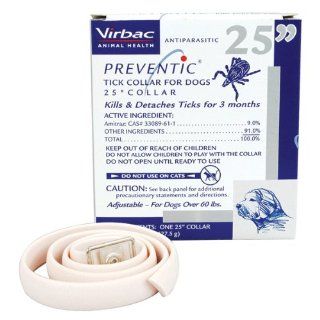 25" Preventic Tick Collar for Dogs   Contains 9.0% Amitraz  Pet Flea And Tick Collars 